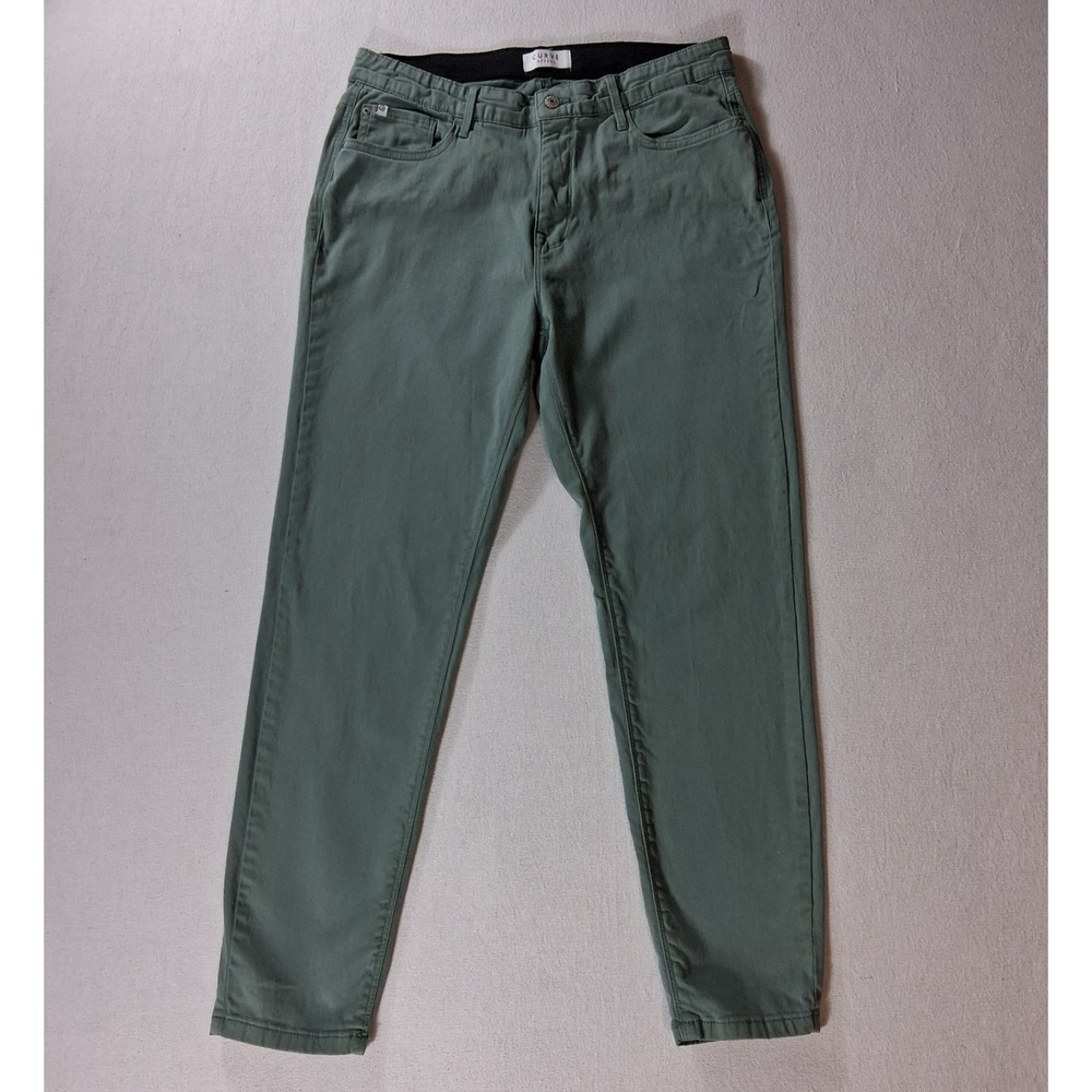 Curve Appeal Skinny Pants Womens Size 12 Sage Green Comfort Waist Stretch